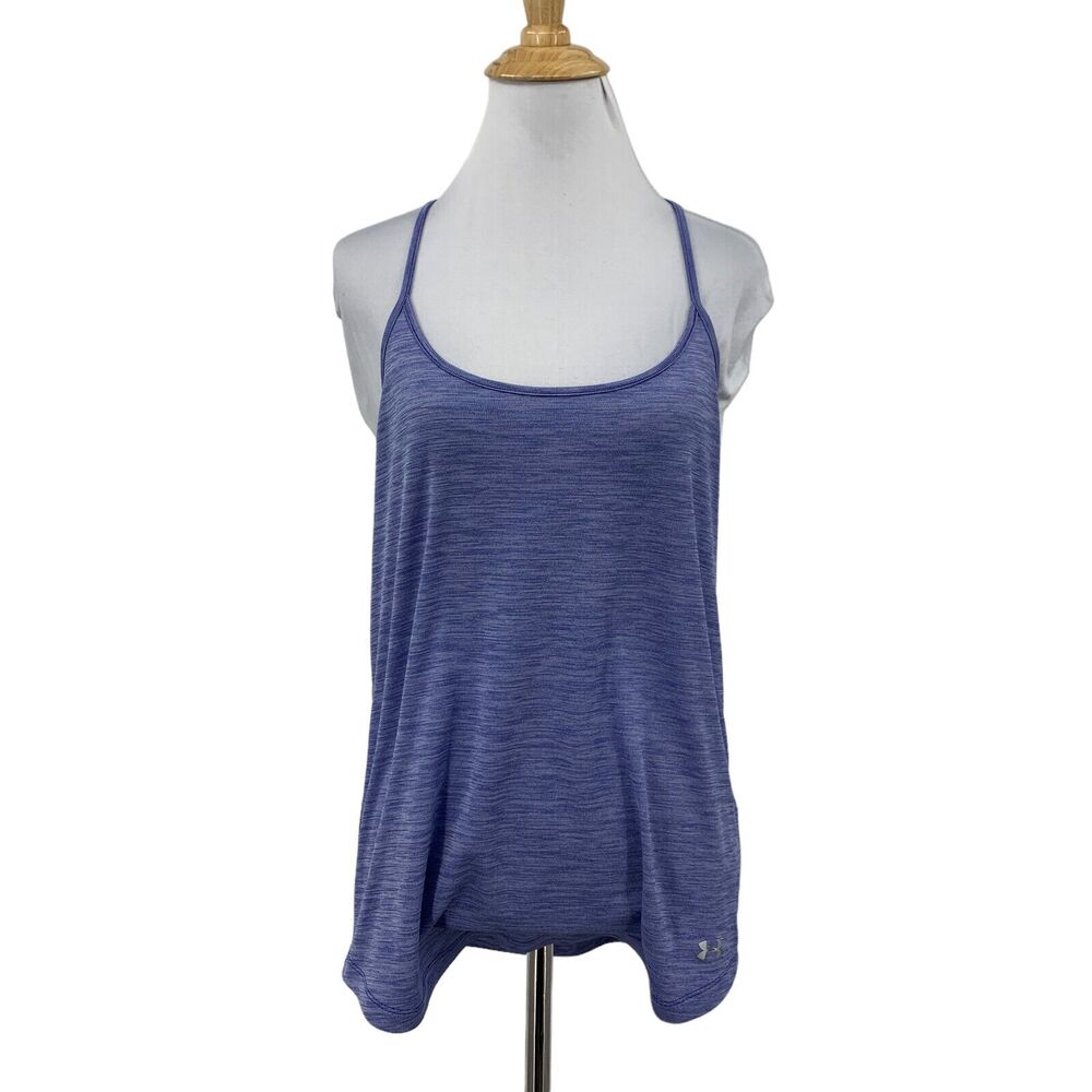 Under Armour Loose Tank Top Womens S Small Regatta Heatgear Scoop Neck Active